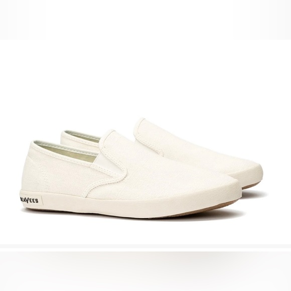 NWOT Seavees Womens Baja Slip On Standard Vintage White Linen SIZE: 7 - Picture 2 of 8